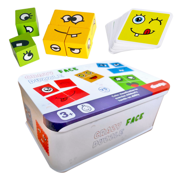 Mini Juego de Emociones Con Bloques De Madera