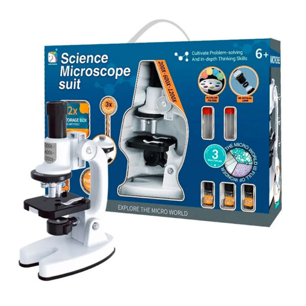 Kit Laboratorio Microscopio Portátil Ciencia Educativo 1200x