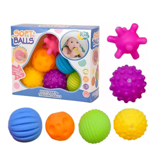 Set 6 Pelotas Sensoriales Didácticas Con Texturas