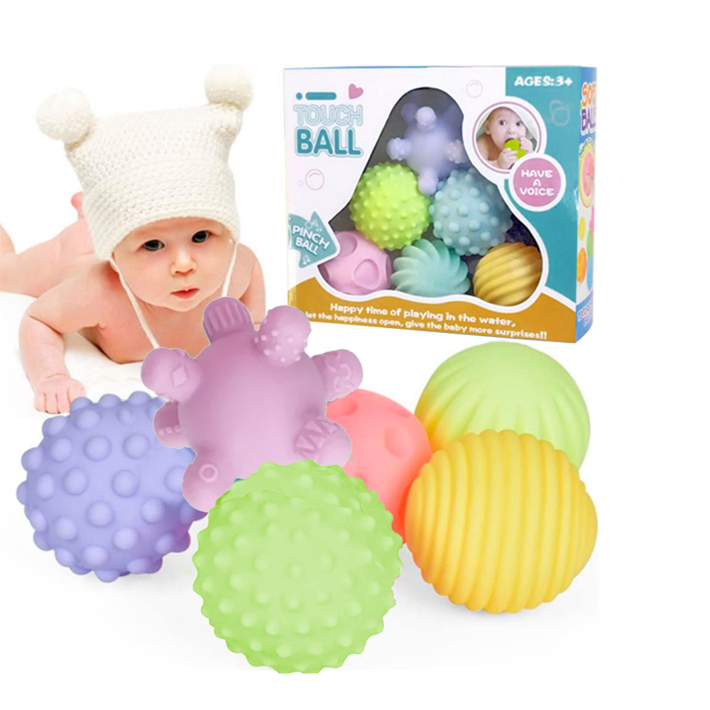 Set 6 Pelotas Sensoriales Didácticas Con Texturas