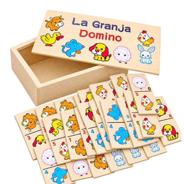 Domino Didactico en Madera La Granja 28 pzas